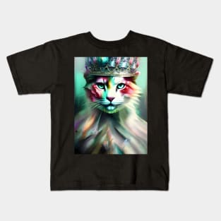 Royal Cat - Modern digital art Kids T-Shirt